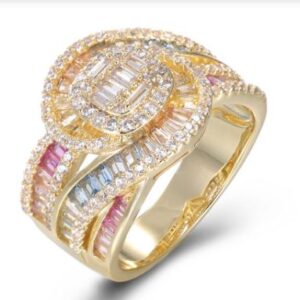 SJ50604, Ladies' Moissanite Ring, S925, Rhodium Plated, White, 7.23g