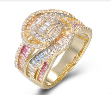 SJ50604, Ladies' Moissanite Ring, S925, Rhodium Plated, White, 7.23g
