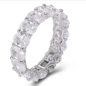 SJ48729, Ladies' Moissanite Ring, S925, Rhodium Plated, White, 4.26g