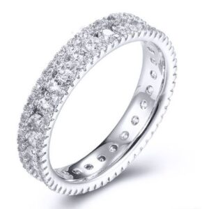SJ31799, Ladies' Moissanite Ring, S925, Rhodium Plated, White, 2.77g