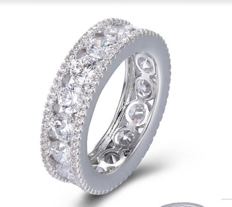 SJ52443, Ladies' Moissanite Ring, S925, Rhodium Plated, White, 5.49g