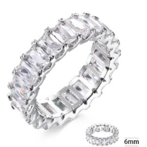 SJ41584, Ladies' Moissanite Ring, S925, Rhodium Plated, White, 5.26g