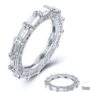 SJ37772, Ladies' Moissanite Ring, S925, Rhodium Plated, White, 3.85g
