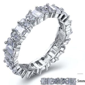 SJ24396, Ladies' Moissanite Ring, S925, Rhodium Plated, White, 3.26g