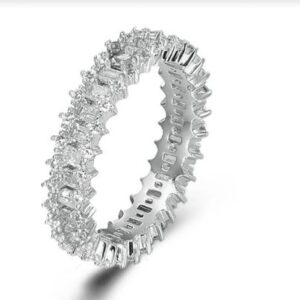 SJ44501, Ladies' Moissanite Ring, S925, Rhodium Plated, White, 2.81g