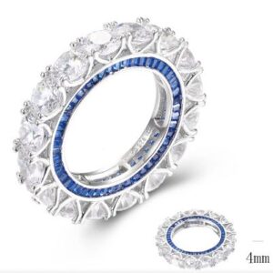 SJ39131, Ladies' Moissanite Ring, S925, Rhodium Plated, White, 6.86g