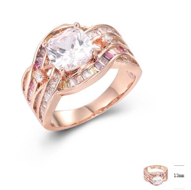 SJ44029, Ladies' Moissanite Ring, S925, Rhodium Plated, White, 6.31g