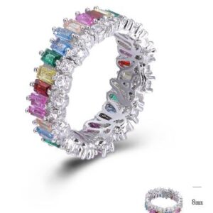 SJ45675, Ladies' Moissanite Ring, S925, Rhodium Plated, White, 4.65g