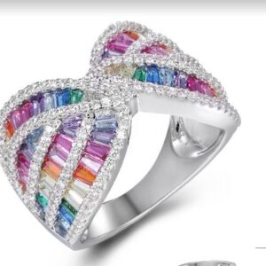 SJ52135, Ladies' Moissanite Ring, S925, Rhodium Plated, White, 6.82g