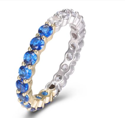 SJ49437, Ladies' Moissanite Ring, S925, Rhodium Plated, White, 2.53g