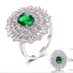 SJ30077, Ladies' Moissanite Ring, S925, Rhodium Plated, White, 4.4g