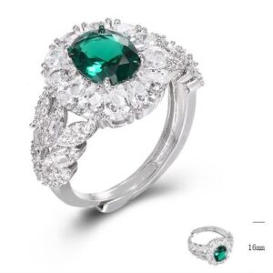 SJ47701, Ladies' Moissanite Ring, S925, Rhodium Plated, White, 4.93g