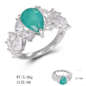 SJ48629, Ladies' Moissanite Ring, S925, Rhodium Plated, White, 4.36g