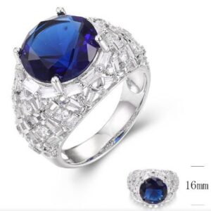 SJ33422, Ladies' Moissanite Ring, S925, Rhodium Plated, White, 6.75g
