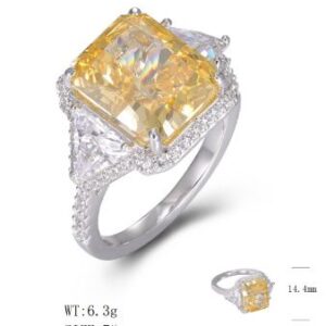 SJ45484, Ladies' Moissanite Ring, S925, Rhodium Plated, White, 5.17g