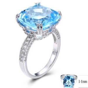 SJ32617, Ladies' Moissanite Ring, S925, Rhodium Plated, White, 5.69g