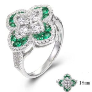 SJ33813, Ladies' Moissanite Ring, S925, Rhodium Plated, White, 5.18g