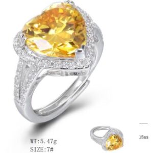 SJ52452, Ladies' Moissanite Ring, S925, Rhodium Plated, White, 5.75g