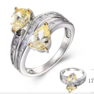 SJ38806, Ladies' Moissanite Ring, S925, Rhodium Plated, White, 4g