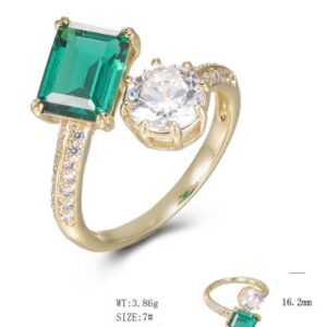 SJ50625, Ladies' Moissanite Ring, S925, Rhodium Plated, White, 3.53g