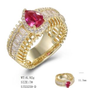 SJ53259, Ladies' Moissanite Ring, S925, Rhodium Plated, White, 6.24g