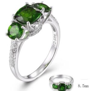 SJ32374, Ladies' Moissanite Ring, S925, Rhodium Plated, White, 3.29g