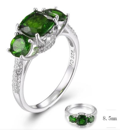 SJ32374, Ladies' Moissanite Ring, S925, Rhodium Plated, White, 3.29g