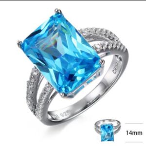 SJ41405, Ladies' Moissanite Ring, S925, Rhodium Plated, White, 5.77g