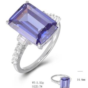 SJ50834, Ladies' Moissanite Ring, S925, Rhodium Plated, White, 5.28g