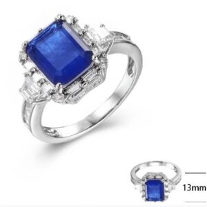 SJ39468, Ladies' Moissanite Ring, S925, Rhodium Plated, White, 3.91g