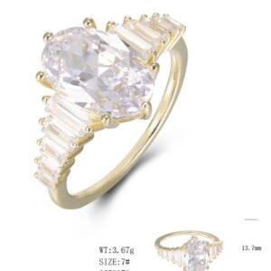 SJ50876, Ladies' Moissanite Ring, S925, Rhodium Plated, White, 3.06g