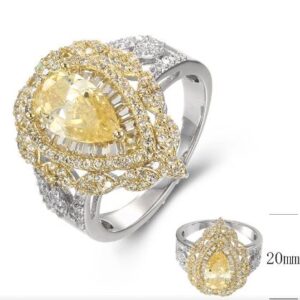 SJ37382, Ladies' Moissanite Ring, S925, Rhodium Plated, White, 4.47g