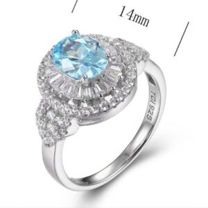 SJ34663, Ladies' Moissanite Ring, S925, Rhodium Plated, White, 4.06g