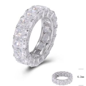 SJ45069, Ladies' Moissanite Ring, S925, Rhodium Plated, White, 6.99g
