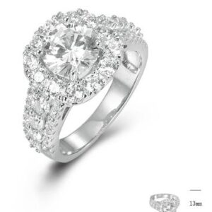 SJ44317, Ladies' Moissanite Ring, S925, Rhodium Plated, White, 5.22g
