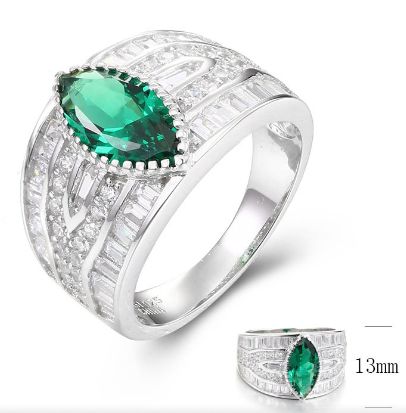 SJ34986, Ladies' Moissanite Ring, S925, Rhodium Plated, White, 6.66g