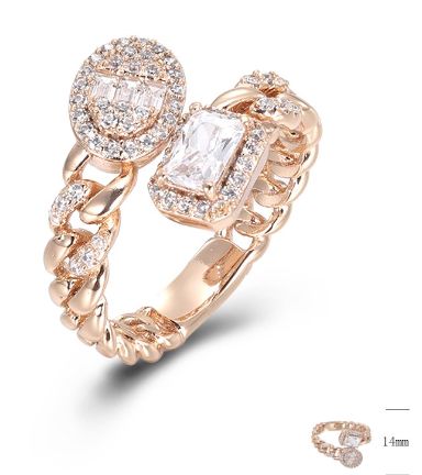 SJ44635, Ladies' Moissanite Ring, S925, Rhodium Plated, White, 4.27g