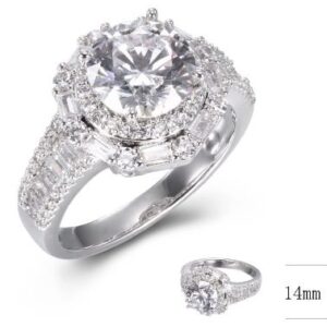SJ41976, Ladies' Moissanite Ring, S925, Rhodium Plated, White, 4.71g