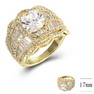 SJ41918, Ladies' Moissanite Ring, S925, Rhodium Plated, White, 7.32g