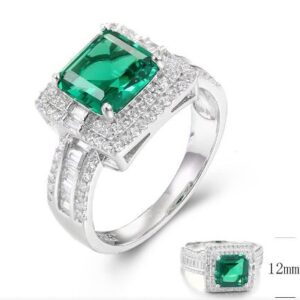 SJ35017, Ladies' Moissanite Ring, S925, Rhodium Plated, White, 4.94g