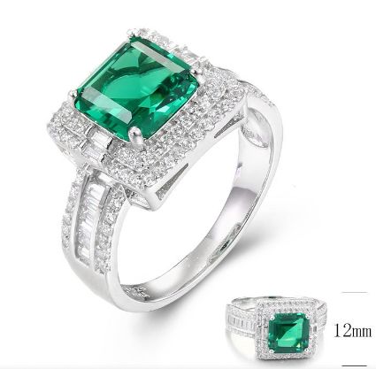 SJ35017, Ladies' Moissanite Ring, S925, Rhodium Plated, White, 4.94g