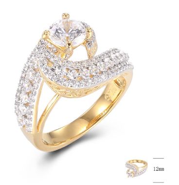 SJ42774, Ladies' Moissanite Ring, S925, Rhodium Plated, White, 4.82g