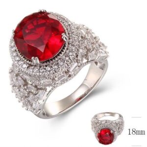 SJ39253, Ladies' Moissanite Ring, S925, Rhodium Plated, White, 8.91g