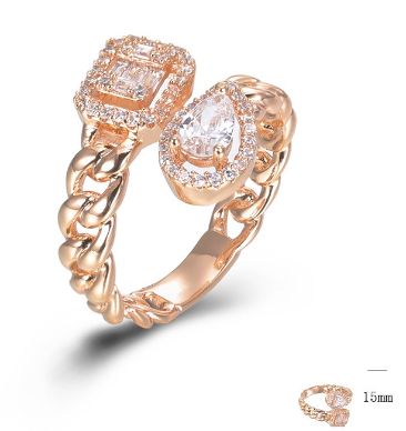 SJ44610, Ladies' Moissanite Ring, S925, Rhodium Plated, White, 4.15g