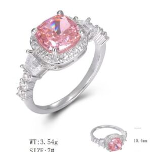 SJ22477, Ladies' Moissanite Ring, S925, Rhodium Plated, White, 3.04g