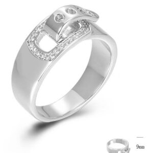 SJ45697, Ladies' Moissanite Ring, S925, Rhodium Plated, White, 5.37g