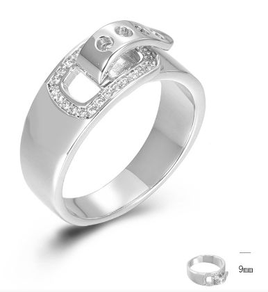 SJ45697, Ladies' Moissanite Ring, S925, Rhodium Plated, White, 5.37g