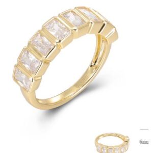 SJ00960, Ladies' Moissanite Ring, S925, Rhodium Plated, White, 3.61g