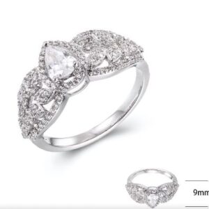 SJ39915, Ladies' Moissanite Ring, S925, Rhodium Plated, White, 2.51g