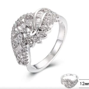 SJ39916, Ladies' Moissanite Ring, S925, Rhodium Plated, White, 3.51g